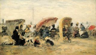 Eugene Boudin - Trouville, scène de plage