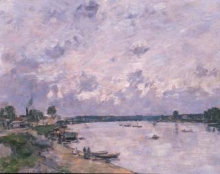 Eugène Boudin - Un Bord De Seine À Caudebec En Caux