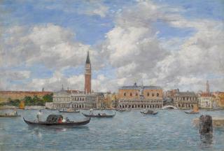 Eugène Boudin - Venise, Il Campanile, Le Palais Ducal et La Piazzeta vue prise de San Giorgio