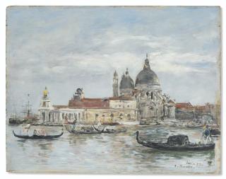 Eugène Boudin - Venise. La Salute. La Douane