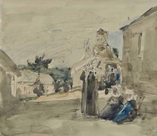 Eugène Boudin - Village breton