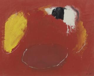 Eugène Brands - Composition Au Fond Rouge