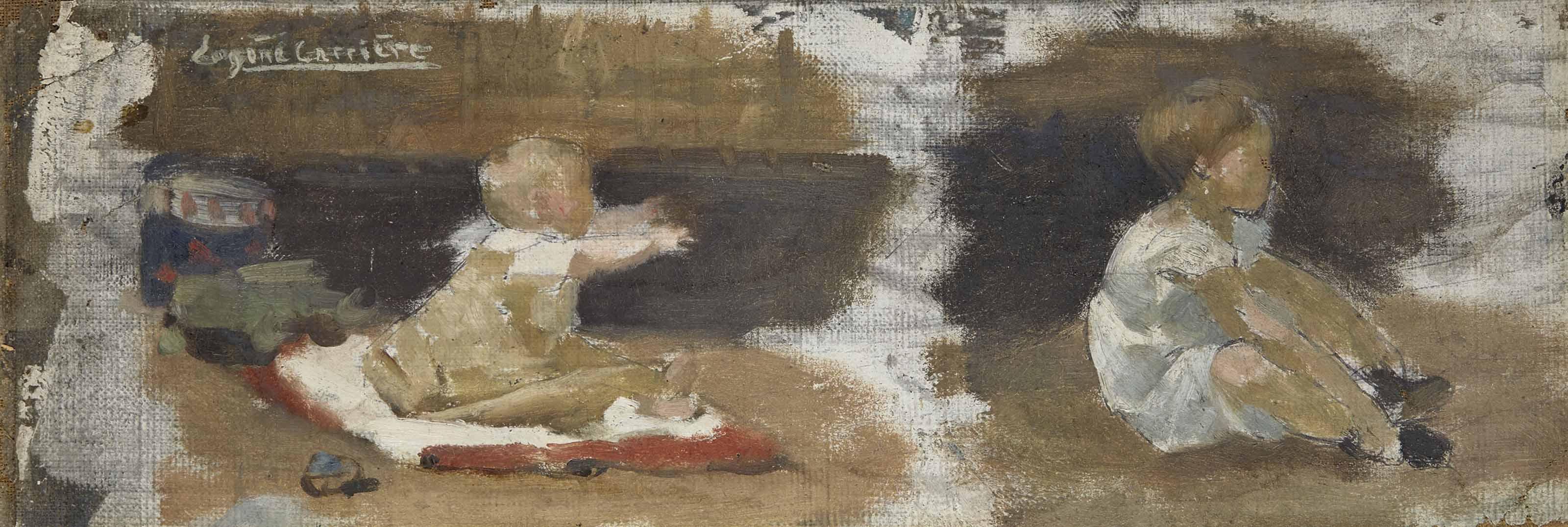 Eugène Carrière - Étude d\'enfants