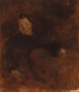 Eugène Carrière - Jeune femme accoudée