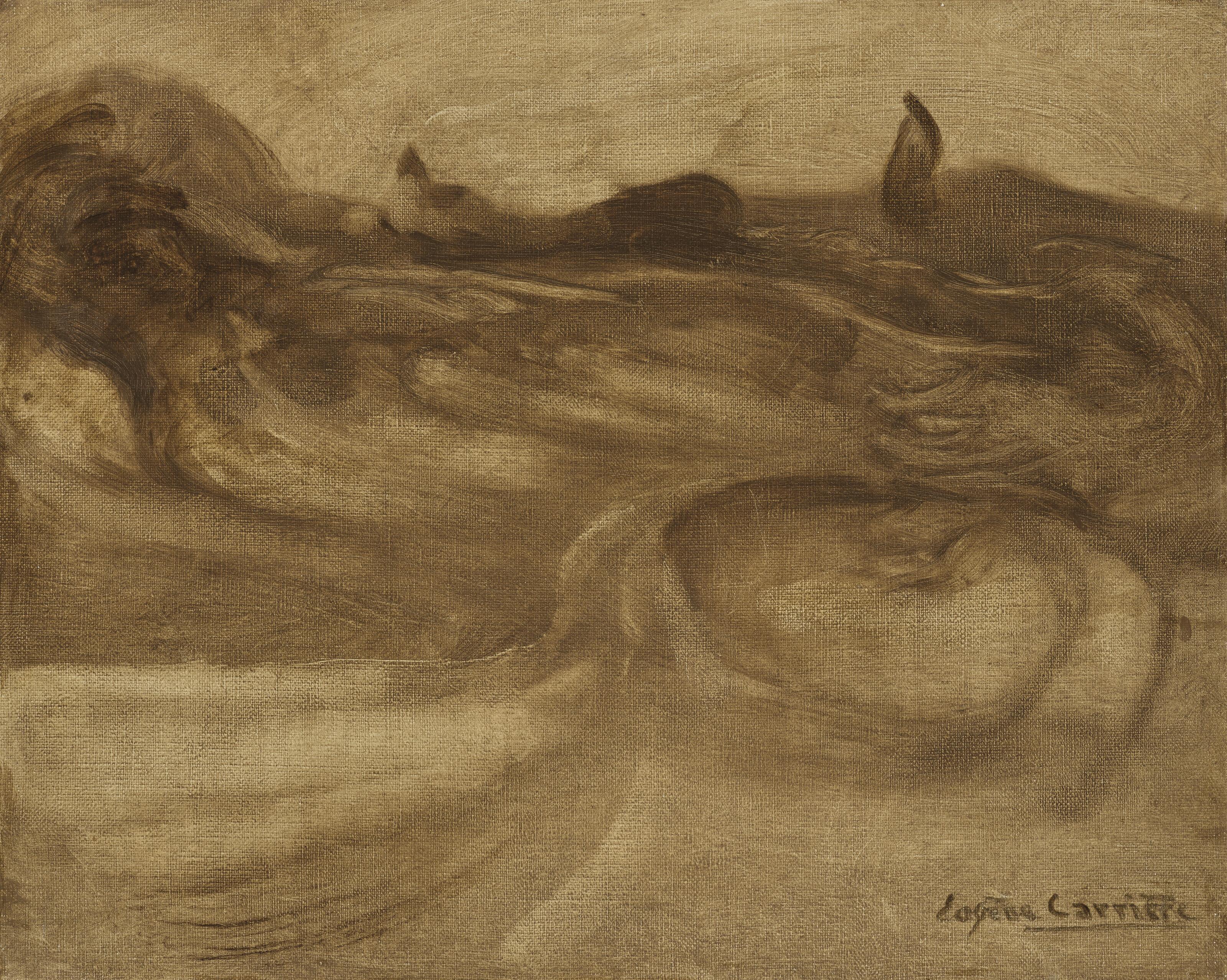 Eugène Carrière - Paysage des environs de Paris