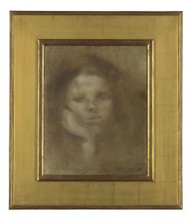 Eugene Carriere - Portrait Of A Young Girl