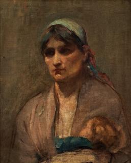 Eugene Carrière - Woman holding a child