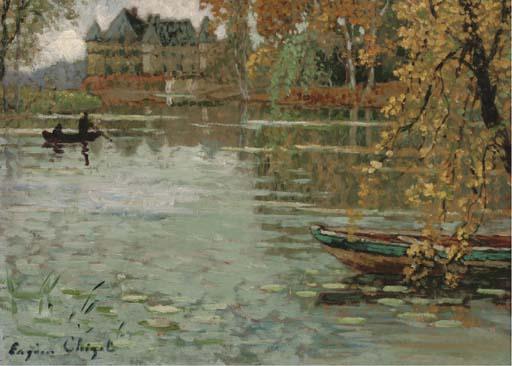 Eugène Chigot - Château Au Bord de la Rivière