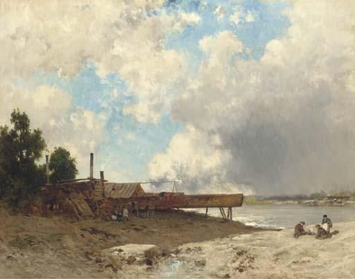 Eugène Ciceri - By the Riverbank