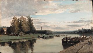 Eugène Ciceri - L\'ile d\'allègre à Bougival