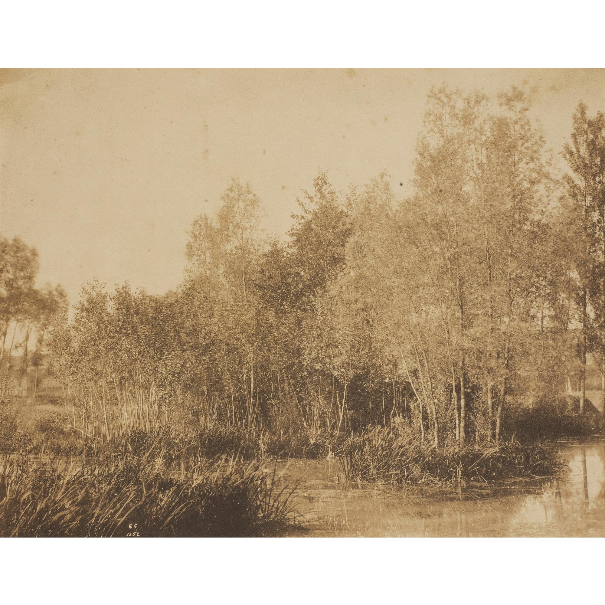 Eugène Cuvelier - Paysage Au Bord D\'Une Rivière, 1852