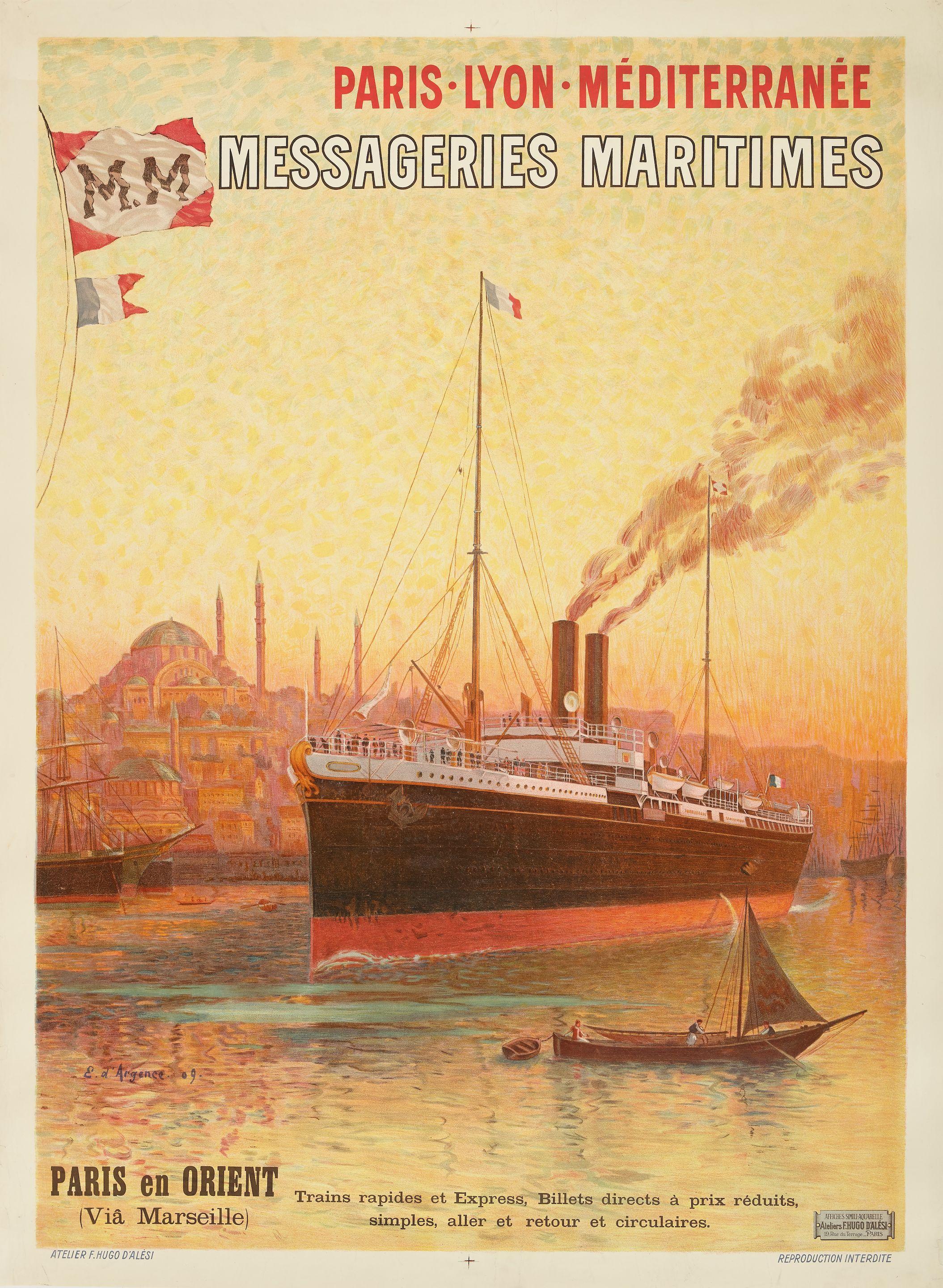Eugène D\'Argence - Messageries Maritimes, Paris En Orient. Plm