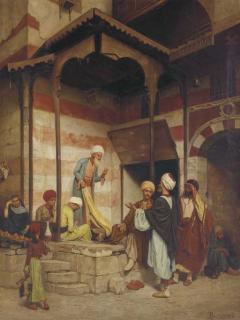 Eugène de Baugnies - La rue du Mousky au Caire