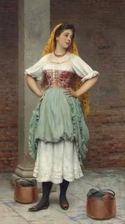 Eugène De Blaas - A Venetian Beauty
