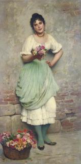 Eugène de Blaas - The Flower Seller
