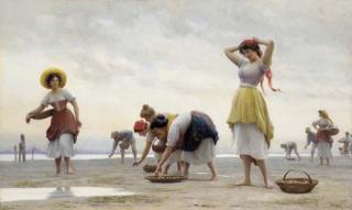 Eugene de Blaas - The Mussel Gatherers