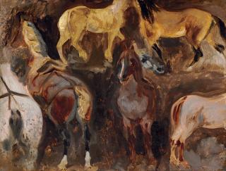 Eugène Delacroix - Étude de chevaux