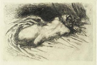 Eugene Delacroix - Étude de femme vue de dos (Delteil 21)