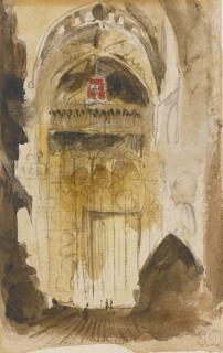 Eugène Delacroix - French Intérieur D\'Église Andalouse