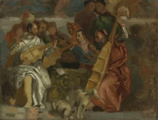 Eugène Delacroix - French musicians, After Veronese, A Detail From The Marriage At Cana