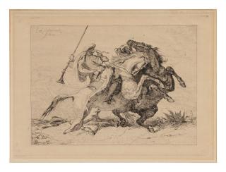 Eugène Delacroix - Rencontre de Cavaliers Maures (Delteil 23)