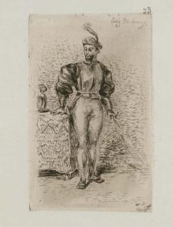 Eugene Delacroix - Un Homme d\'Armes (Delteil 17)