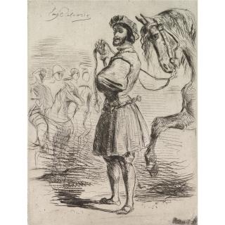 Eugène Delacroix - Un Seigneur Du Temps De Francois Ier (Delteil 16)