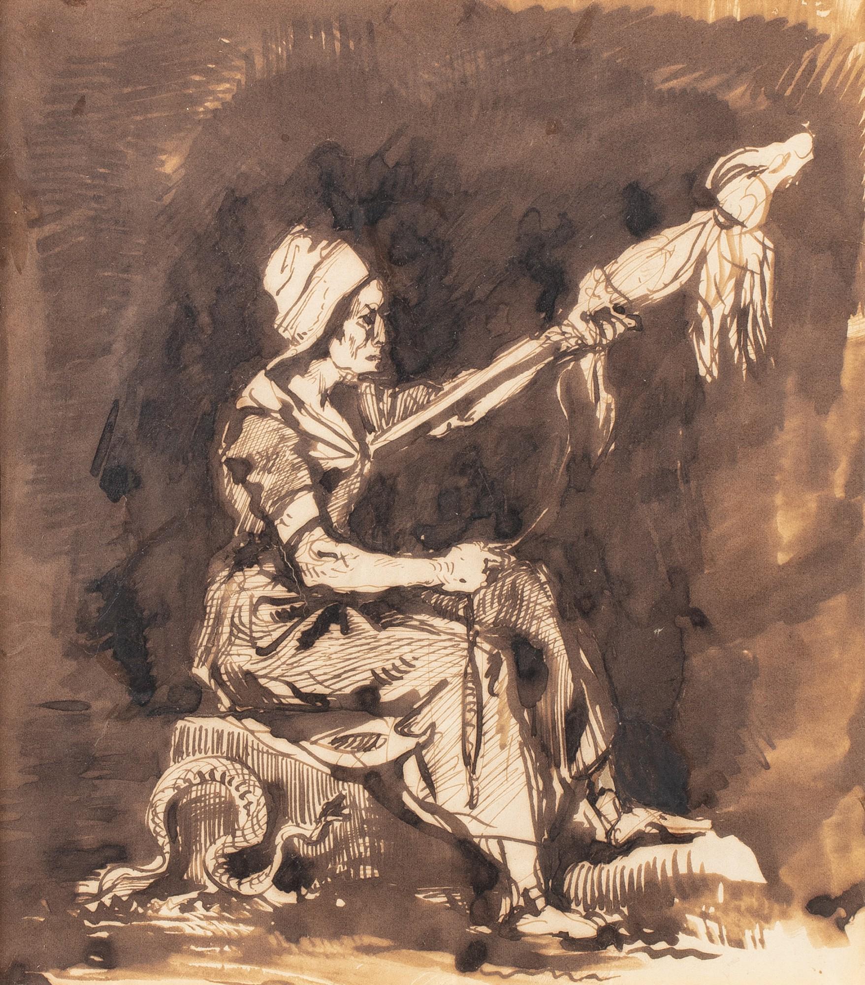 Eugène Delacroix - Une filandière à Nohant