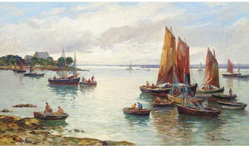 Eugene Demester - Fishing vessels at the Golfe du Morbihan