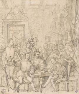 Eugène Deveria - Les Quatre Henri (De Valois, de Navarre, de Guise Et de Condé) Dans La Maison de Crillon, À Avignon