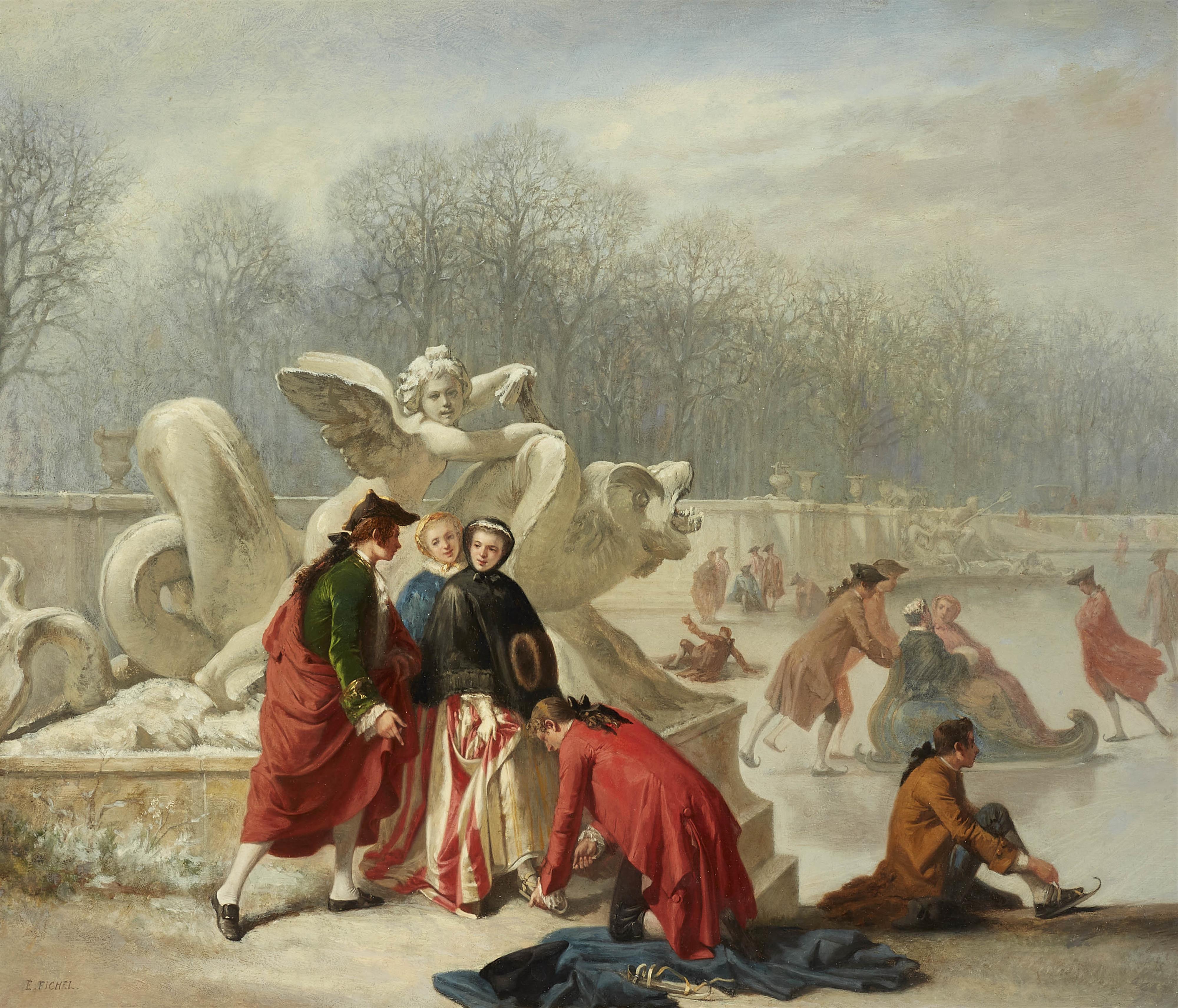 Eugène Fichel - La Pièce d\'eau de Suisses à Versailles