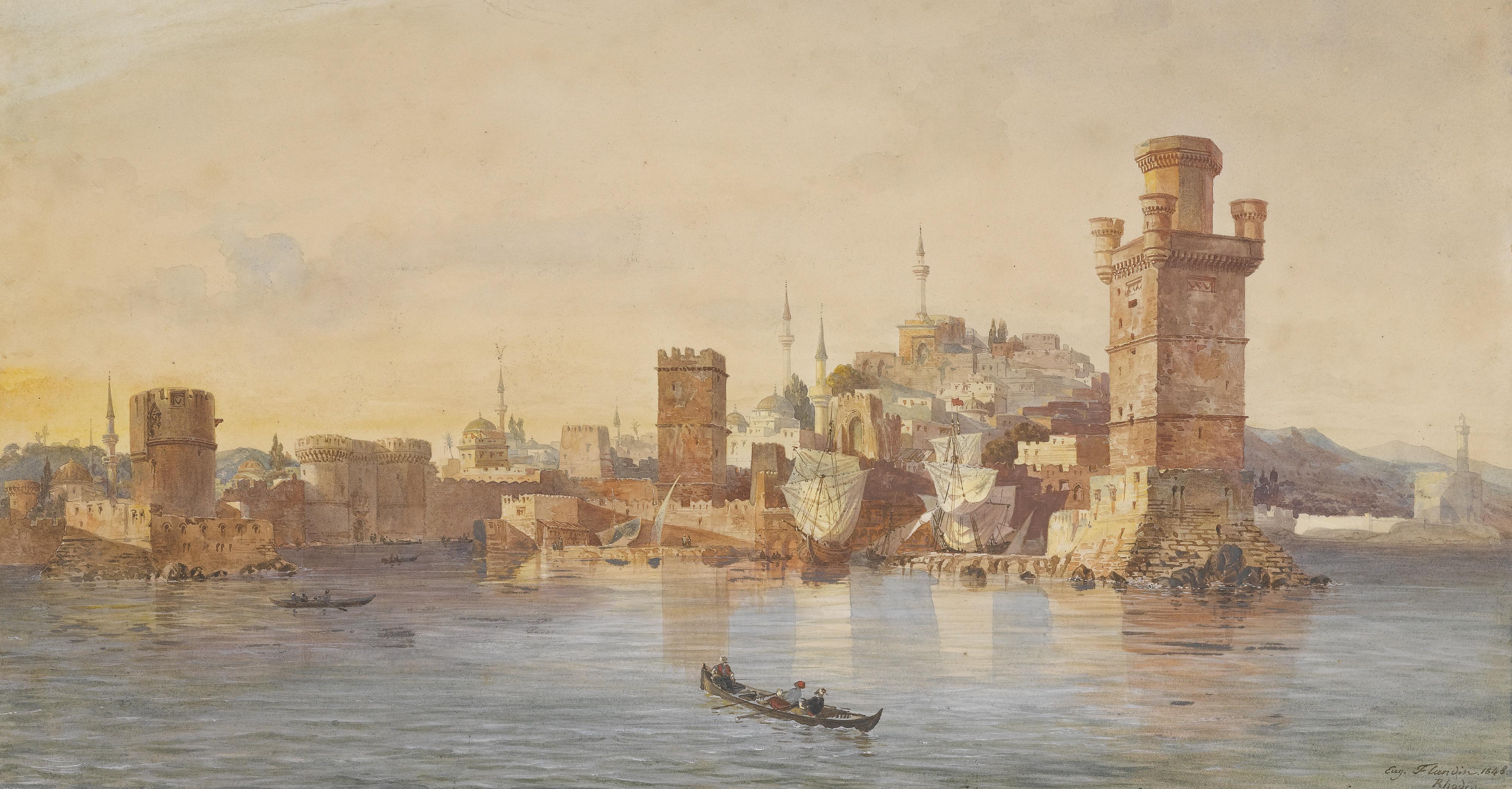 Eugène Flandin - French view Of Rhodes