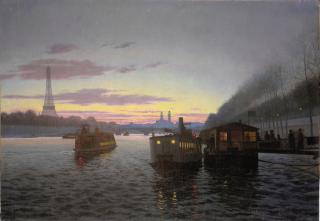 Eugène Frey - Les Bords De La Seine À Paris
