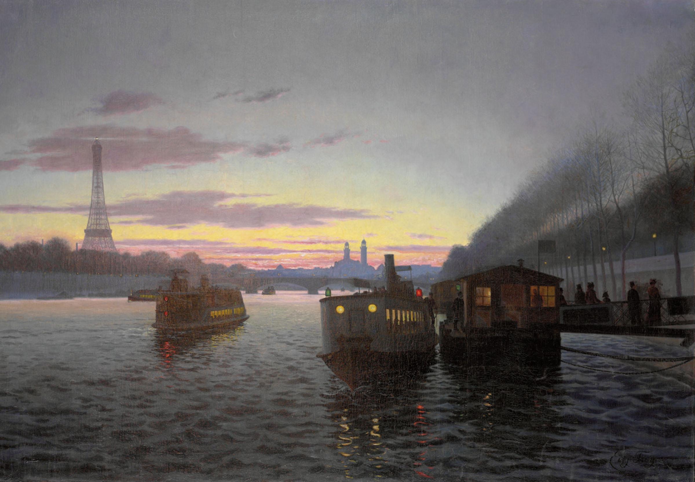 Eugène Frey - Les bords de la Seine à Paris