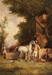 Eugène Fromentin - A halt at the fountain