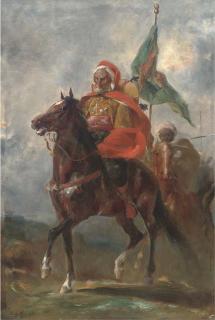Eugène Fromentin - An Orientalist Chieftain On Horseback