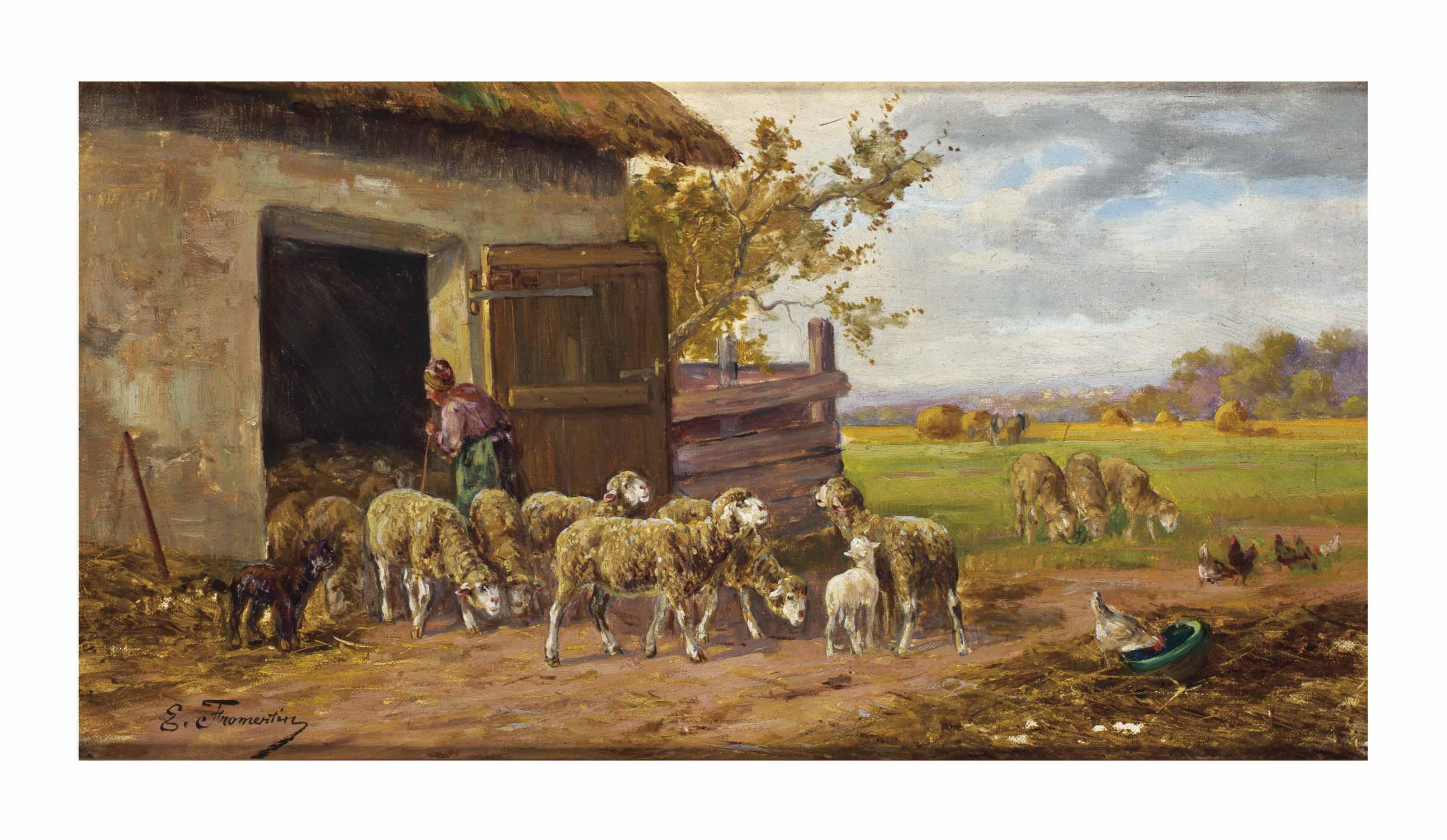 Eugène Fromentin - Letting the sheep out