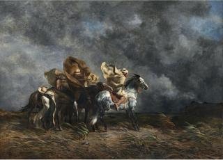 Eugène Fromentin - Windstorm On The Esparto Plains Of The Sahara