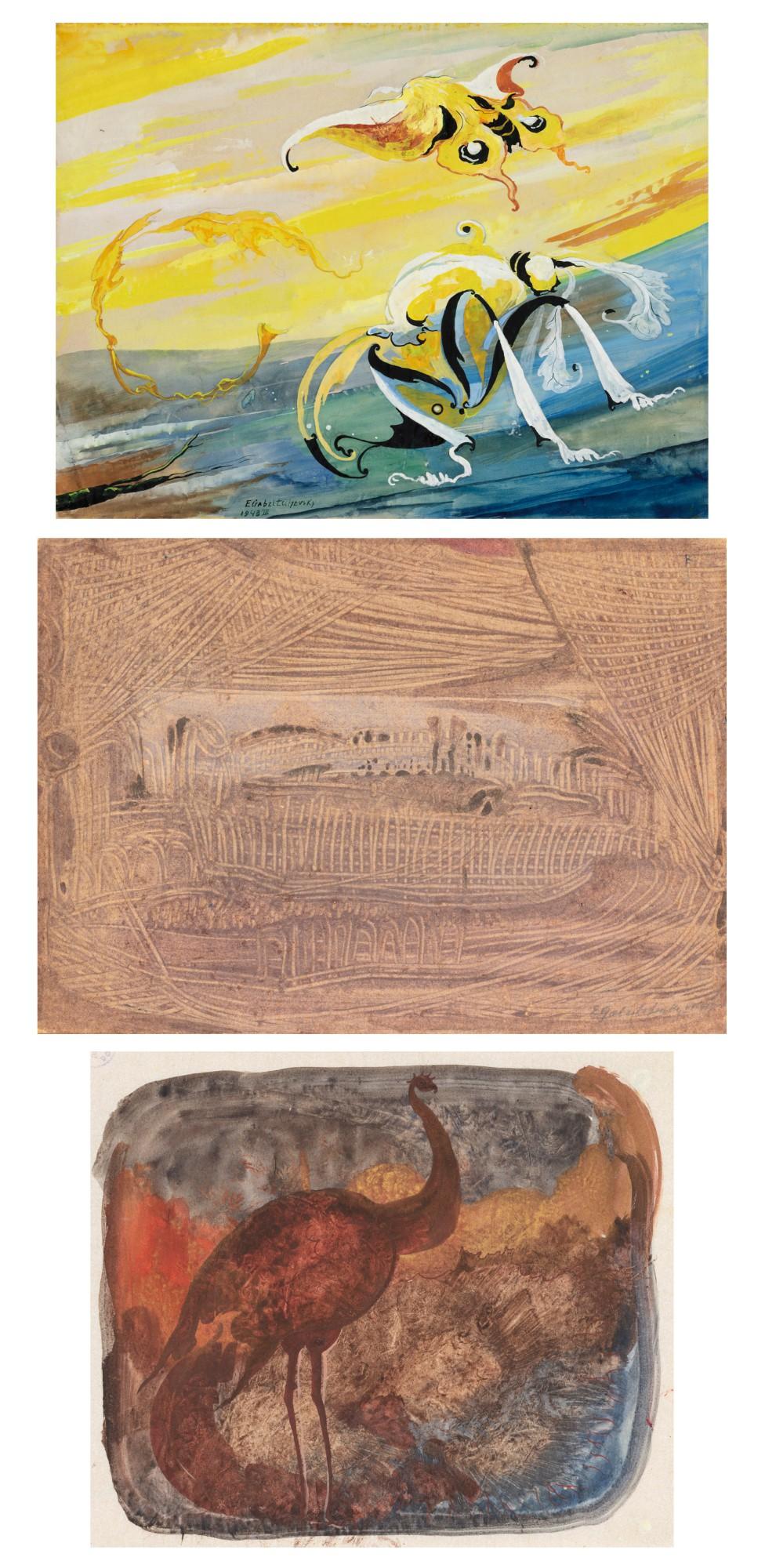 Eugène Gabritschevsky - I,Ii : Untitled; Iii: Untitled (From The Series Animaux) [3 Works]