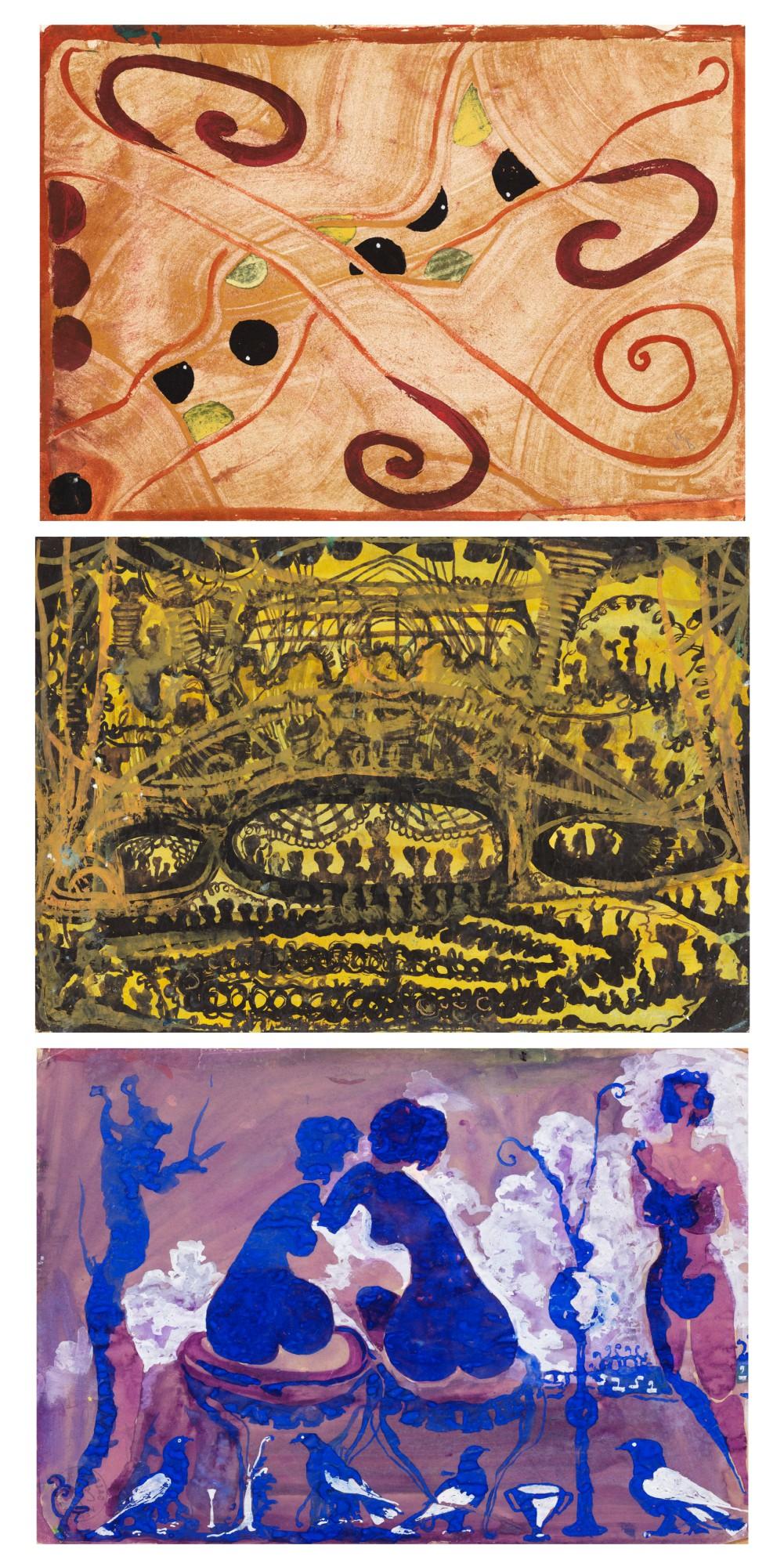 Eugène Gabritschevsky - I: Untitled (From The Series Formes); Ii: Untitled (From The Series Scenes) Iii: Untitled (From The Series Femmes) [3 Works]