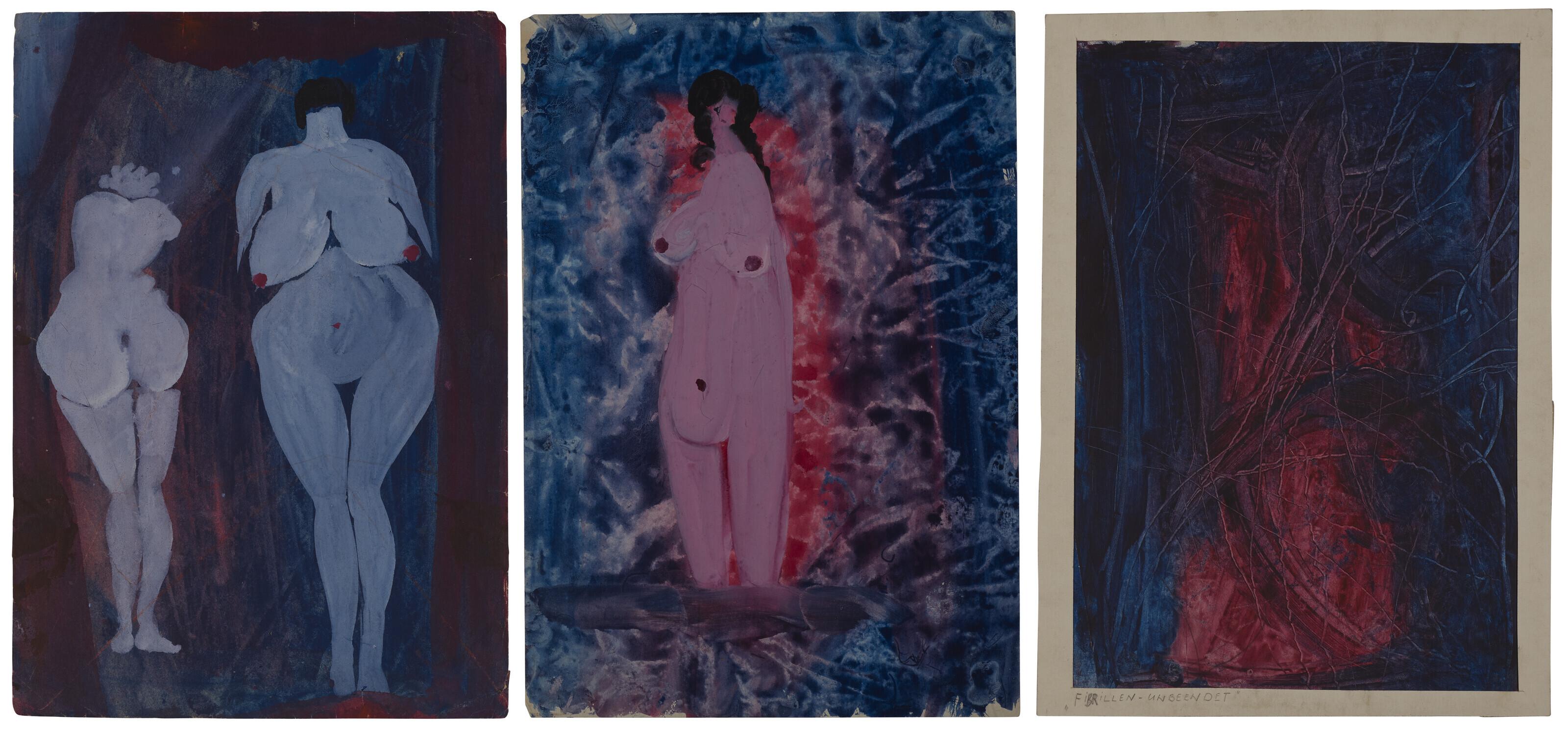 Eugene Gabritschevsky - Three works (Blue Figures)