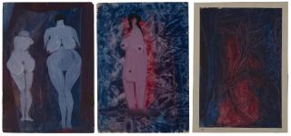 Eugene Gabritschevsky - Three works (Blue Figures)