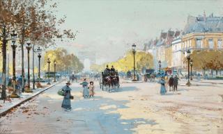 Eugène Galien-Laloue - Avenue Des Champs Elysées, Paris