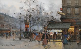Eugène Galien-Laloue - French boulevard Animé À Paris