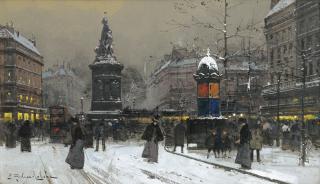 Eugène Galien-Laloue - French la Place De Clichy, Paris