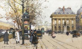 Eugène Galien-Laloue - French les Quais De La Seine (L\'Automne)