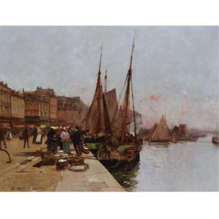 Eugène Galien-Laloue - French On The Quayside