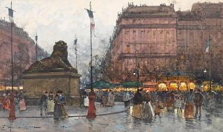 Eugene Galien-Laloue - La Place de la Republique
