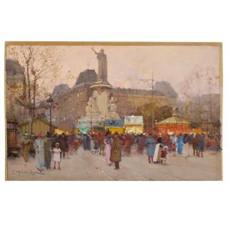 Eugène Galien-Laloue - La Place du Republic, Paris