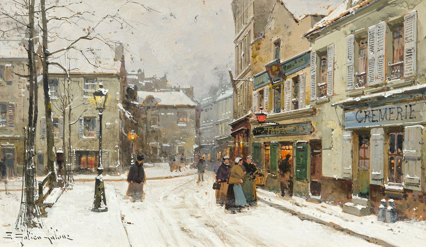 Eugène Galien-Laloue - La Place du Tertre à Montmartre.